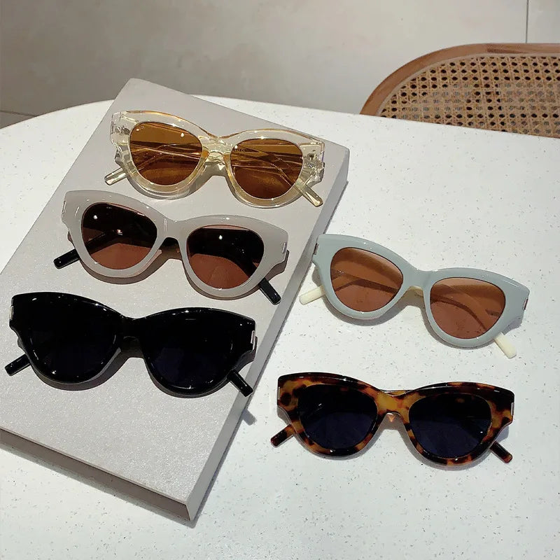 Fashion Vintage Cat Eye Sunglasses Women For Female Sun Glasses Punk Shades Luxury Brand Designer Elegant Lady Eyeglasses UV400