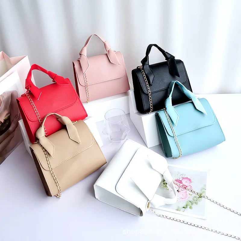 Fashion Small Crossbody Bag - Women's Mini Leather Chain Shoulder Phone Bag