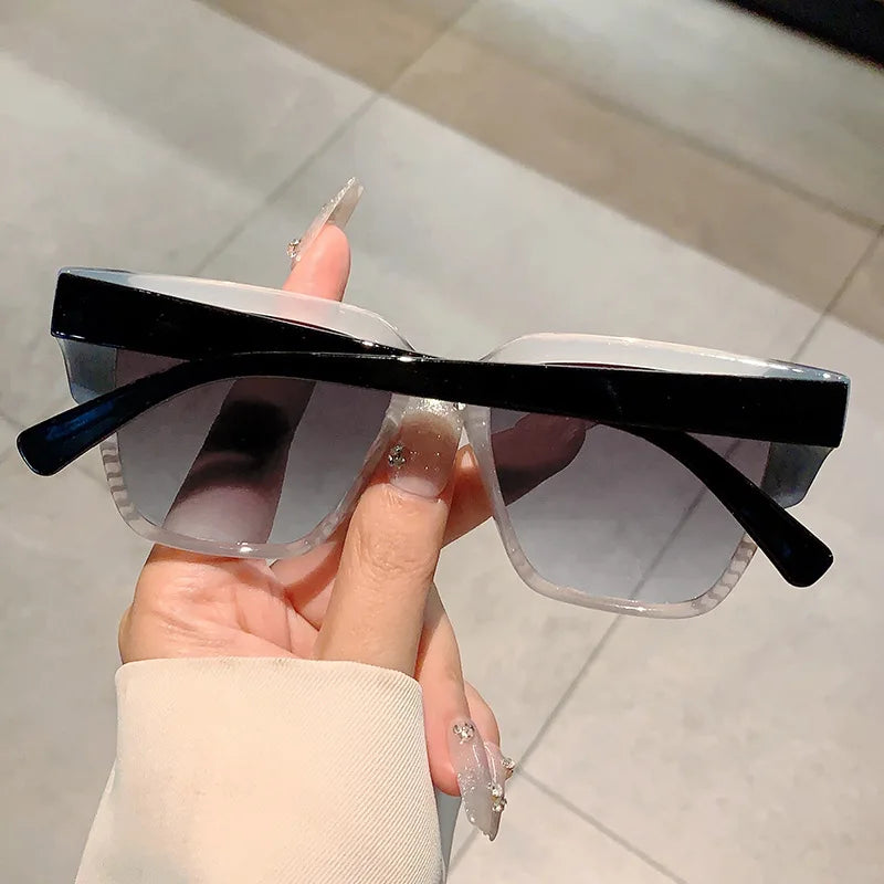 Vintage Candy Color Square Sunglasses Women For Men Trendy Sun Glasses Punk Luxury Brand Designer Popular Travel Shades UV400
