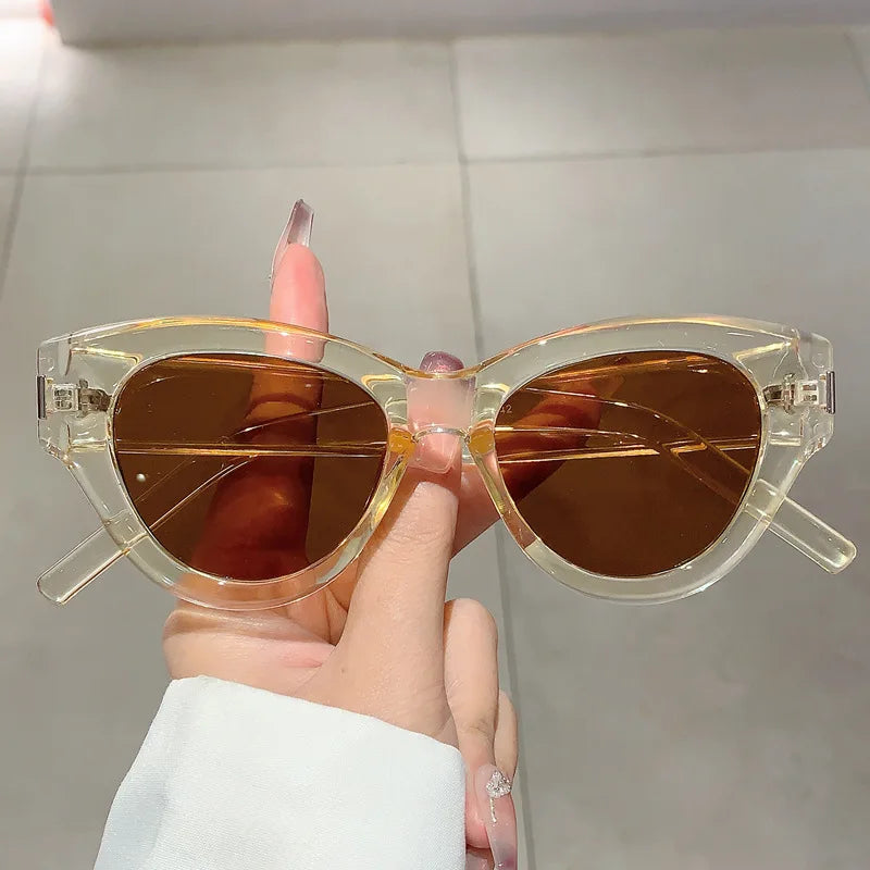 Fashion Vintage Cat Eye Sunglasses Women For Female Sun Glasses Punk Shades Luxury Brand Designer Elegant Lady Eyeglasses UV400