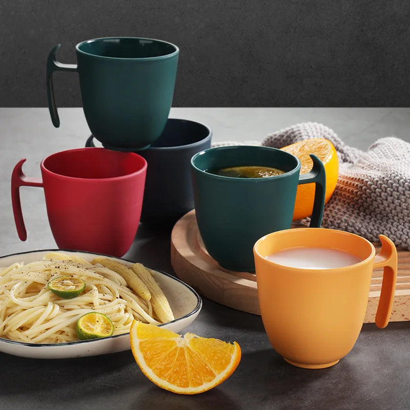 Milk coffee cup, plastic breakfast teacup, couple ins high-value mug, drinking cup wholesale logo