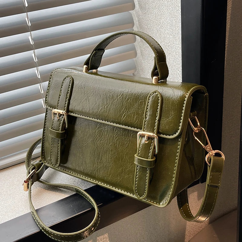 Vintage Women Handbag - Small PU Leather Shoulder Bag