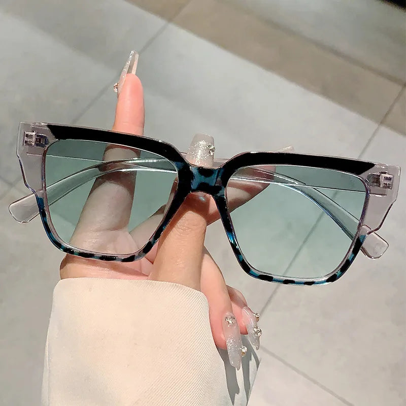 Vintage Candy Color Square Sunglasses Women For Men Trendy Sun Glasses Punk Luxury Brand Designer Popular Travel Shades UV400