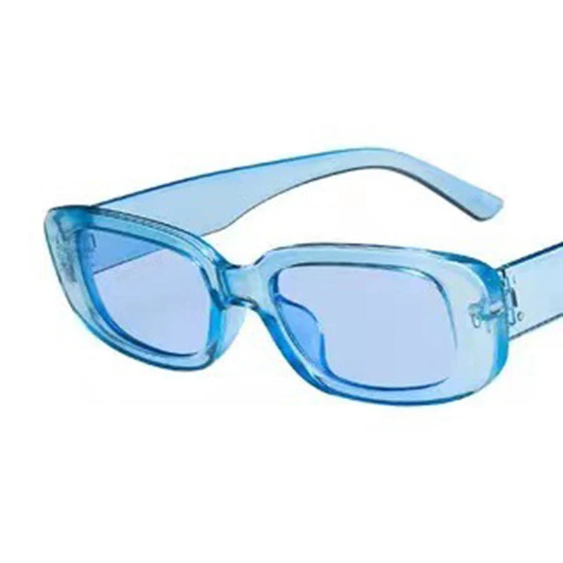 Fashion Black Square Sunglasses Woman Luxury Brand Small Rectangle Sun Glasses Female Gradient Clear Mirror Oculos De Sol
