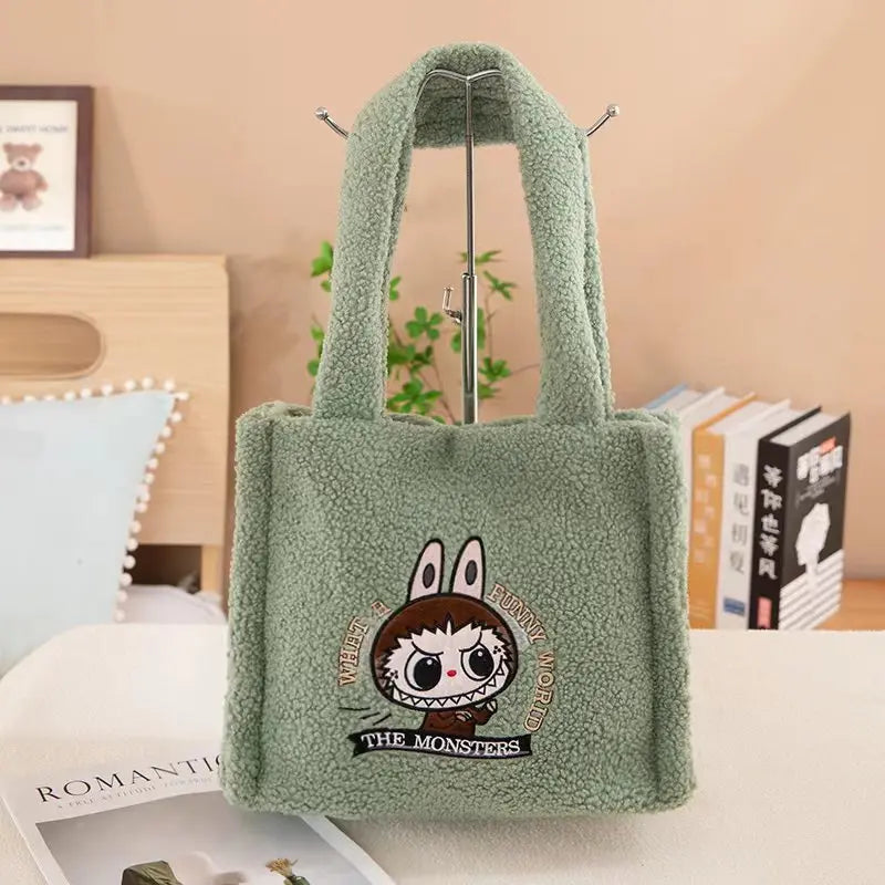 Cute  Single Shoulder Bag Cartoon Anime New Large Capacity Portable Handbag for Girls Going Out Mobile Money Storage Bag