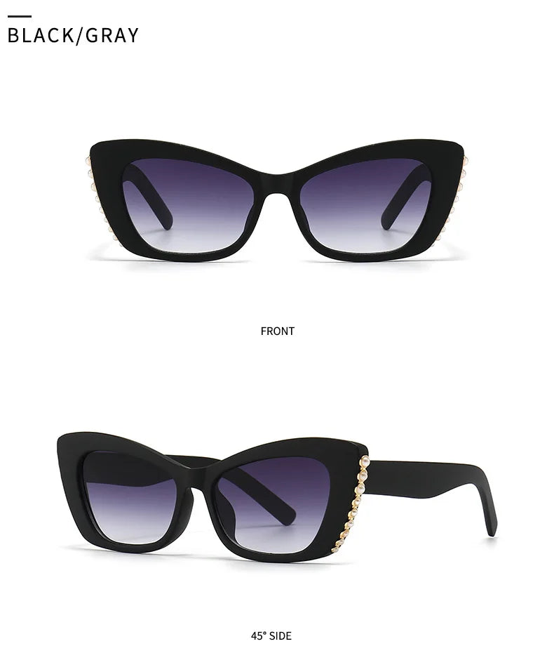 Sexy Ladies Cat Eye Sunglasses Women For Men Trend Luxury Brand Designer Sun Glasses Fashion Vintage Punk Travel Big Shade UV400