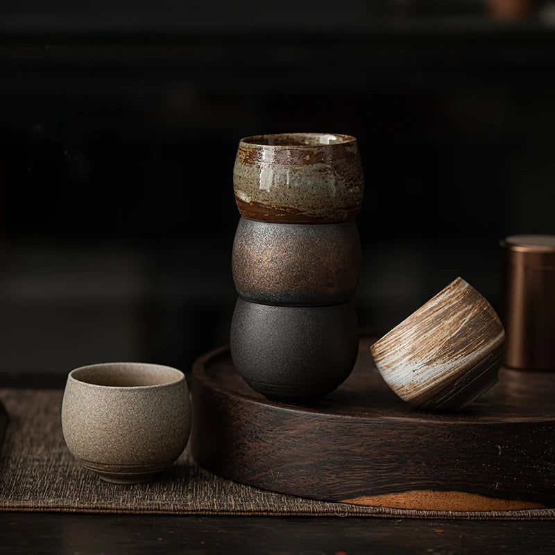 Japanese Handmade Stoneware Tea Cup - Kung Fu Tea Set