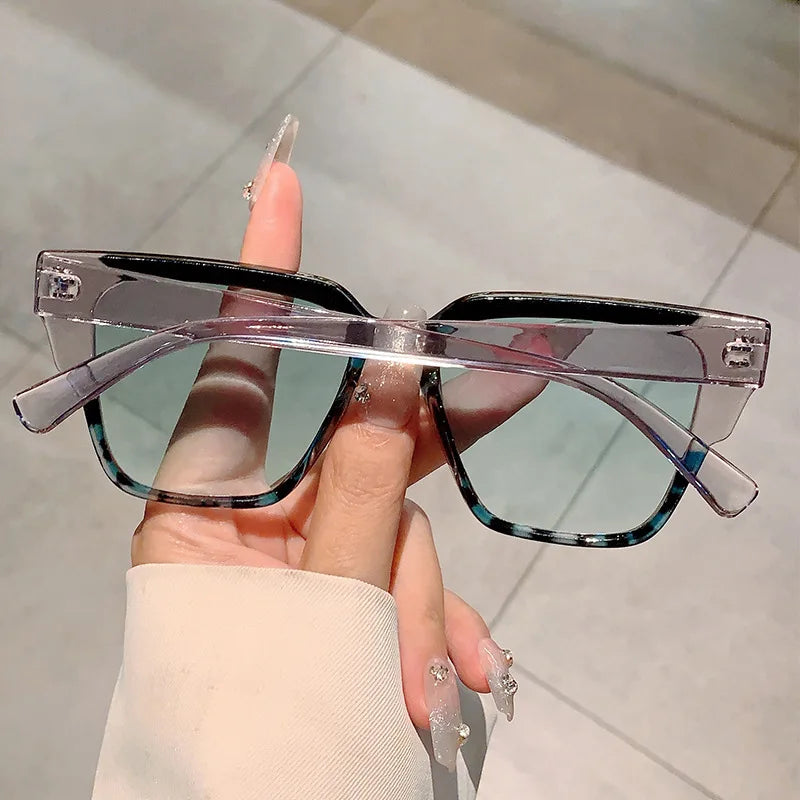 Vintage Candy Color Square Sunglasses Women For Men Trendy Sun Glasses Punk Luxury Brand Designer Popular Travel Shades UV400