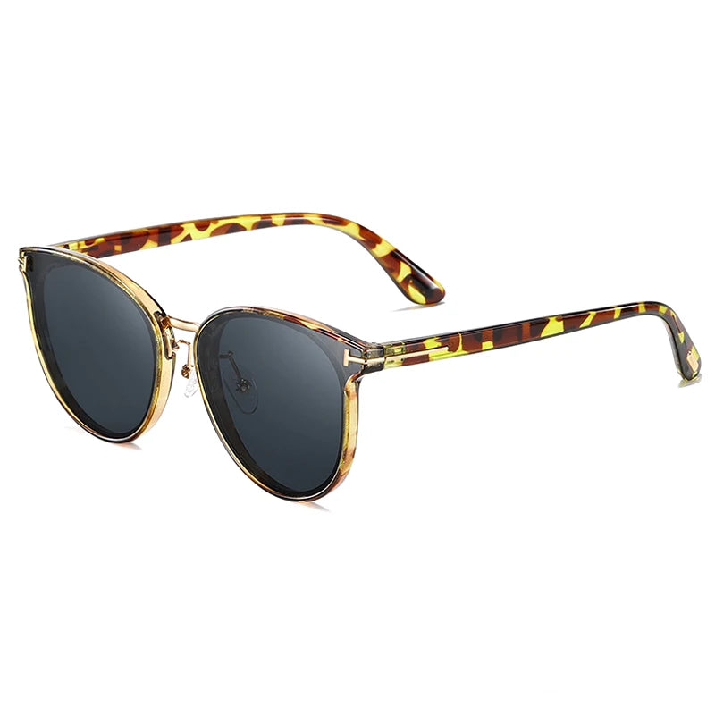 HBK Retro Polarized Sunglasses Woman Cat Eye Fashion Polar Sun Glasses Luxury Ladies Brand Ultralight Tourism Party Driving