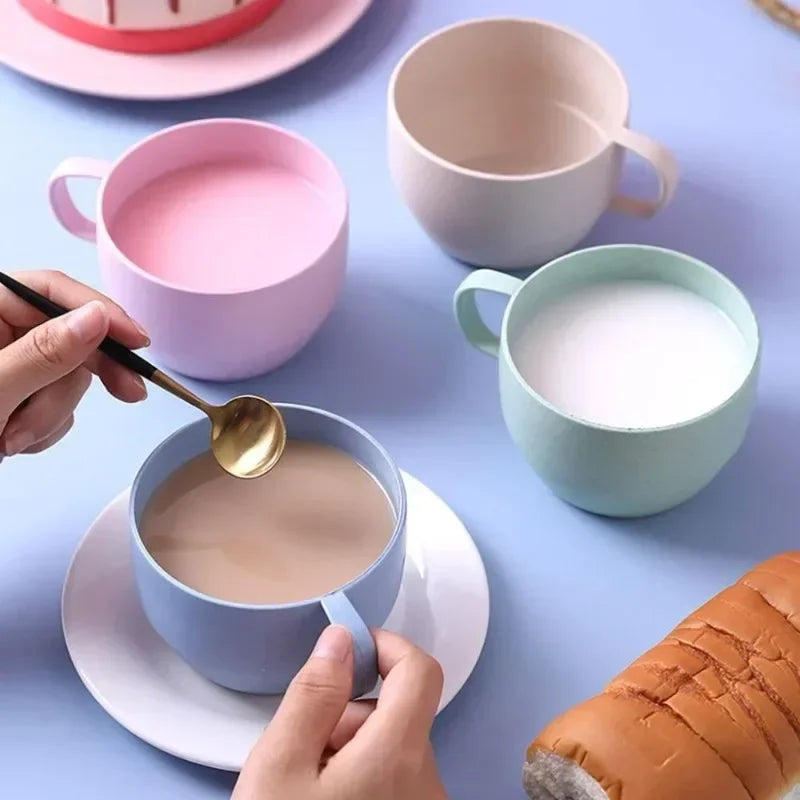 Eco-Friendly Wheat Straw Coffee Mug - European Style