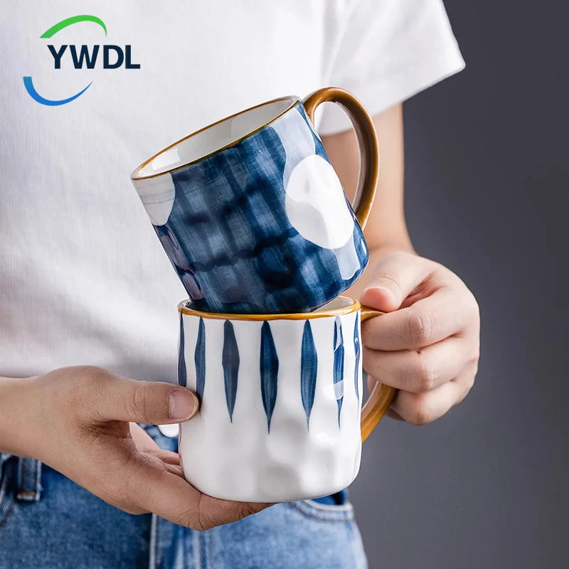 400ml Japanese Ceramic Coffee Mug - Bumpy Surface Heat-Resistant Cup