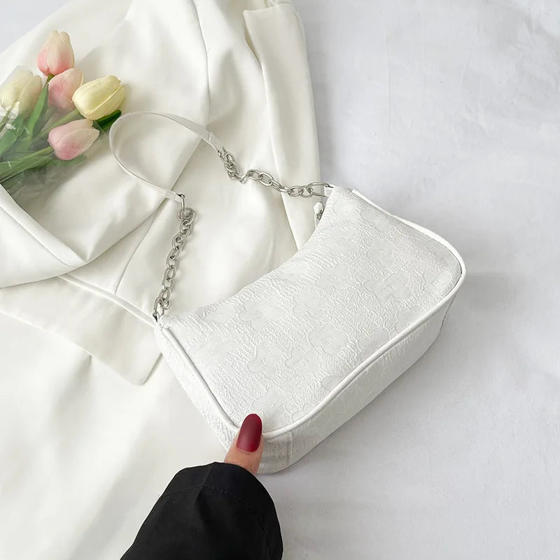 Fashion Felt Shoulder Bags for Women Small Casual Underarm Bag Female Hand Crossbody Bags for Women