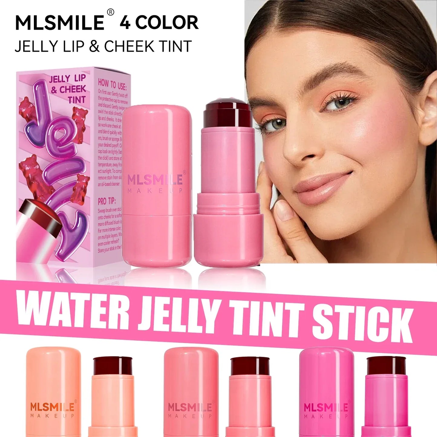 Multi-Purpose Jelly Blush Stick - 4 Colors