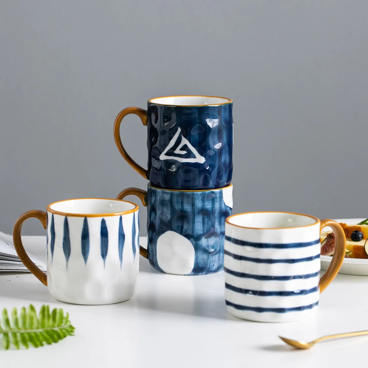 400ml Japanese Ceramic Coffee Mug - Bumpy Surface Heat-Resistant Cup
