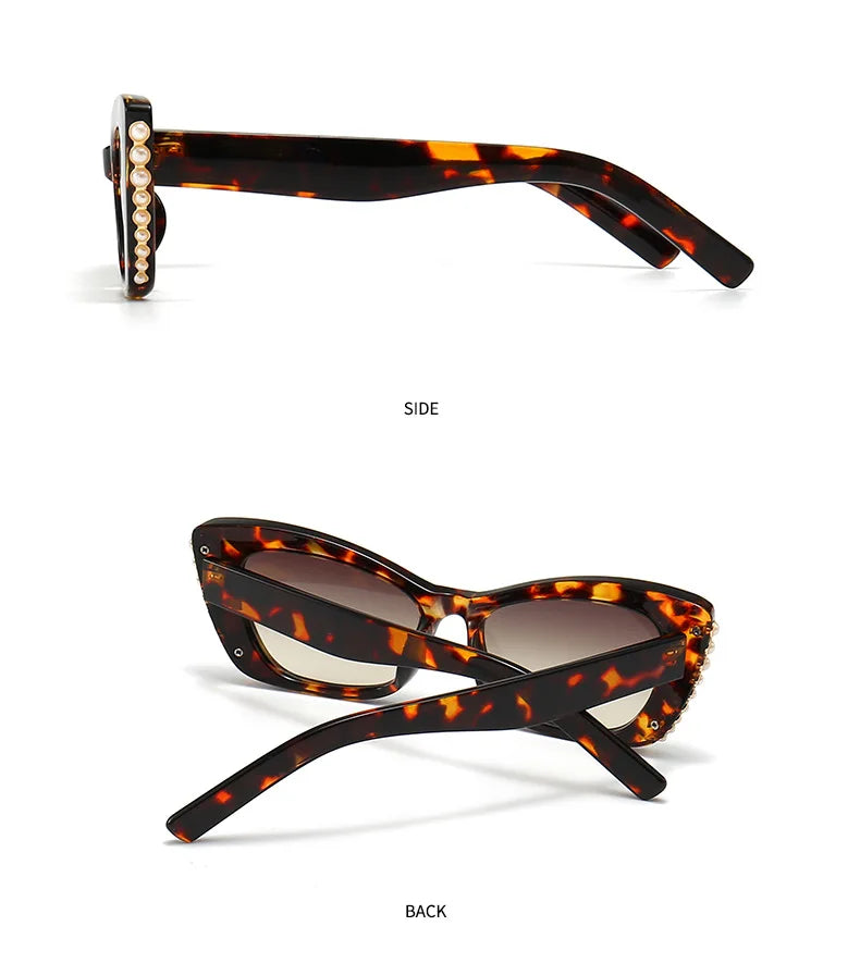Sexy Ladies Cat Eye Sunglasses Women For Men Trend Luxury Brand Designer Sun Glasses Fashion Vintage Punk Travel Big Shade UV400