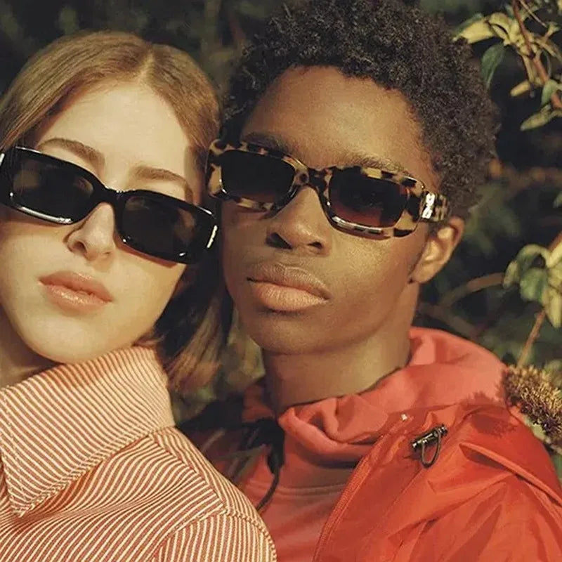 Small Square Rectangle Sunglasses Women Men Brand Shades Retro Black Sun Glasses Luxury Brand Shades UV400