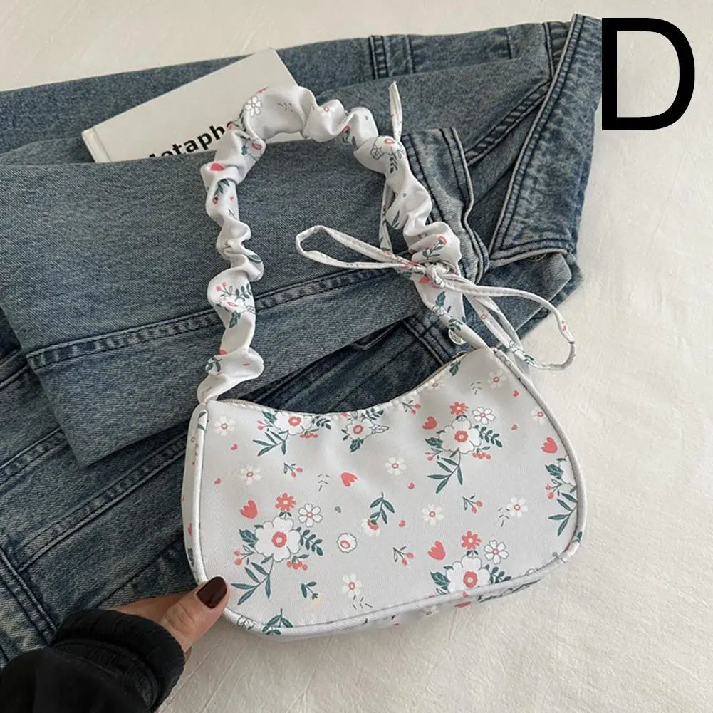 New Sweet Corduroy Tote Bag Trendy Gentle Zipper Underarm Bag Large Capacity Women Girl Y2k Strawberry Shoulder Bag