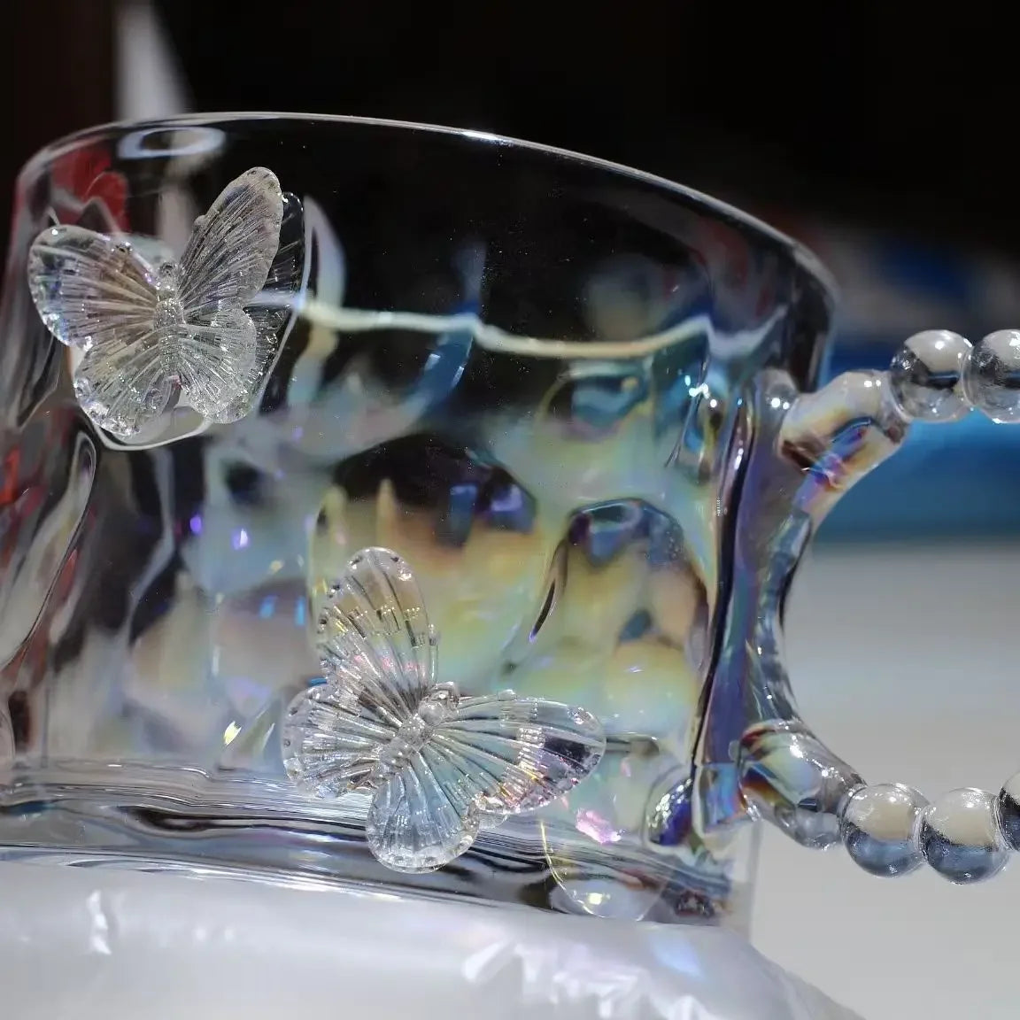 Bow Shaped Glass Water Cup - Cute Milk Coffee Cup
