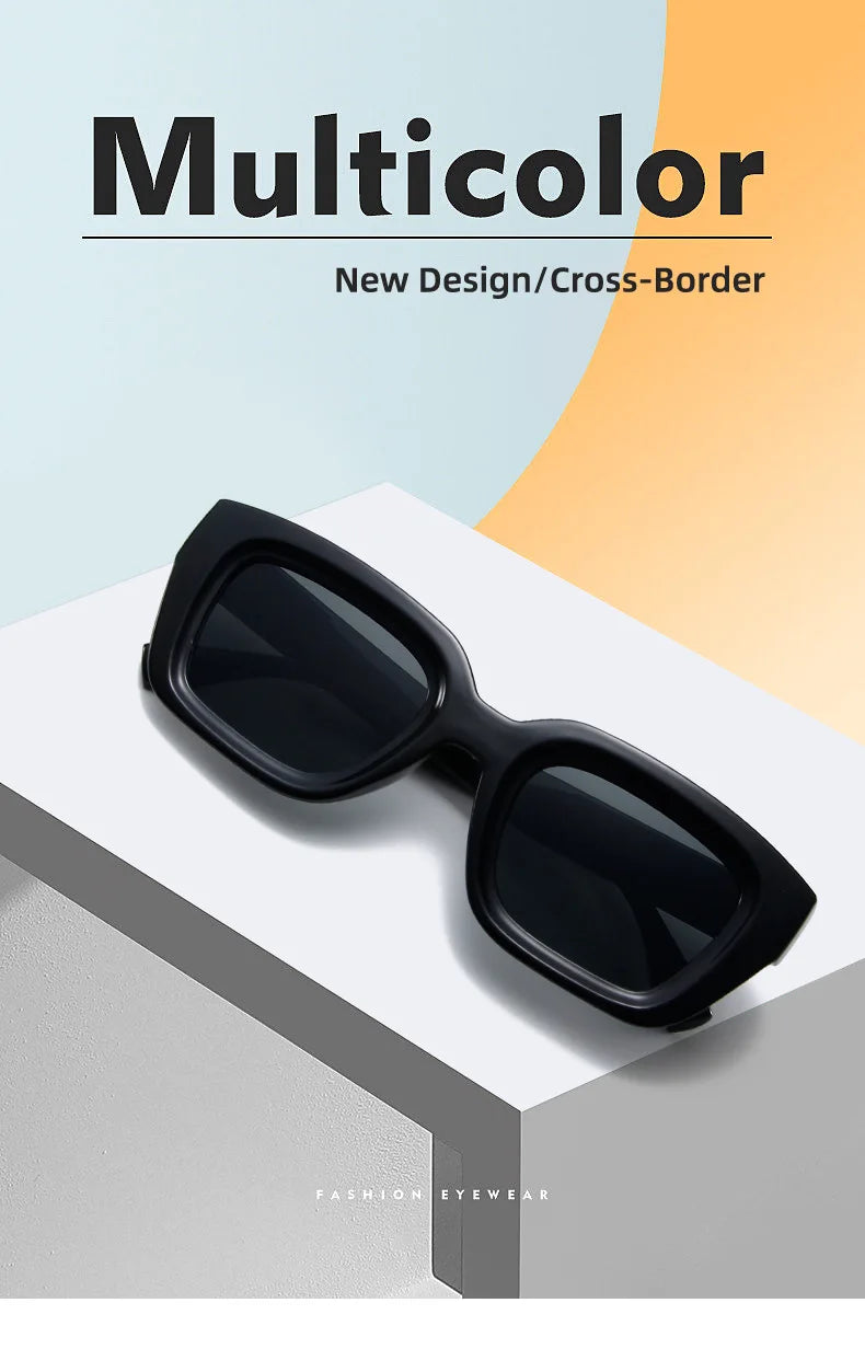 Fashion Vintage Luxury Brand Designer Olive Green Square Sunglasses Women For Men Sun Glasses Punk Popular Rivet Outdoor Shades
