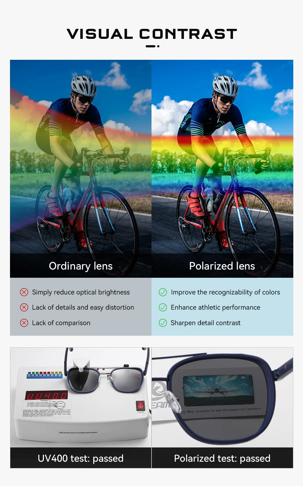 KDEAM Full-Rim Polarized Sunglasses For Men Crafted From High-Quality TR90 Sunglasses Fishing And Driving