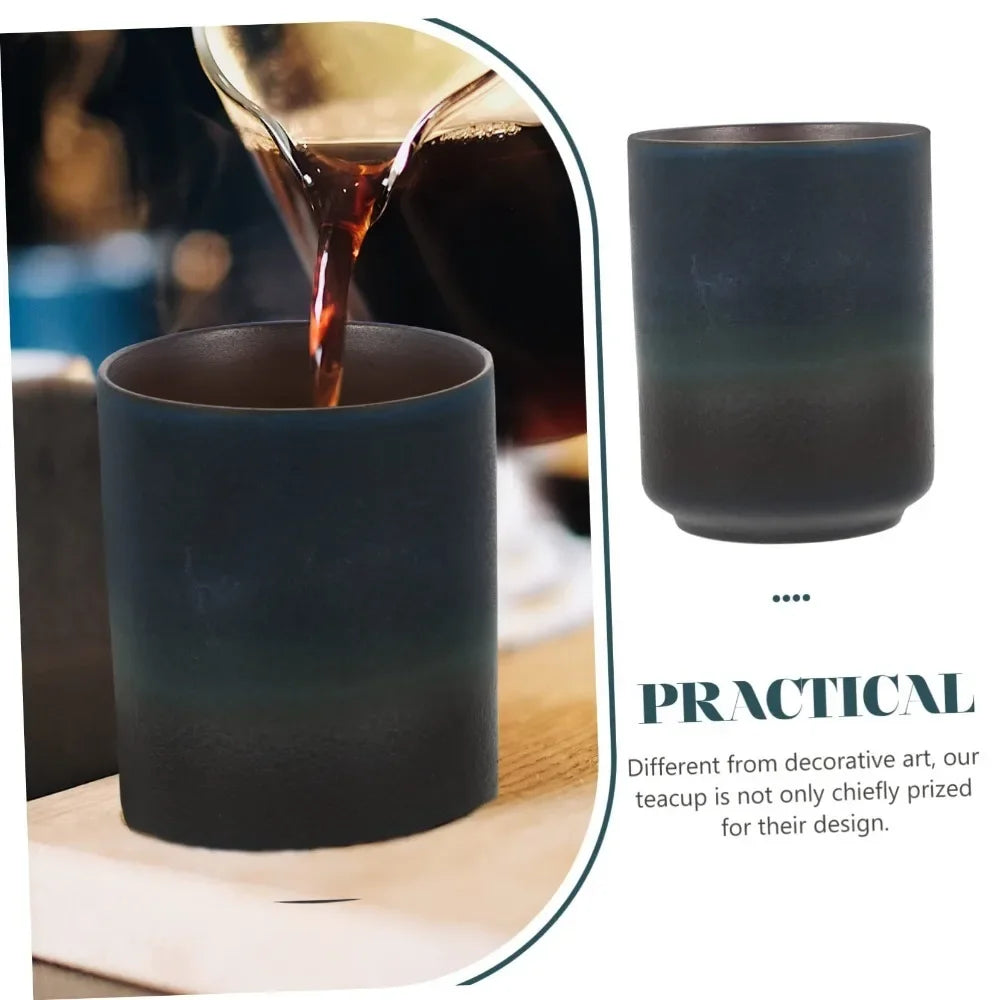 1pc Restaurant Kiln Coffee Cup 200ML Japanese Tea Cup High Temperature Resistant Ceramic Retro Style  Gradient Mug Drinkware