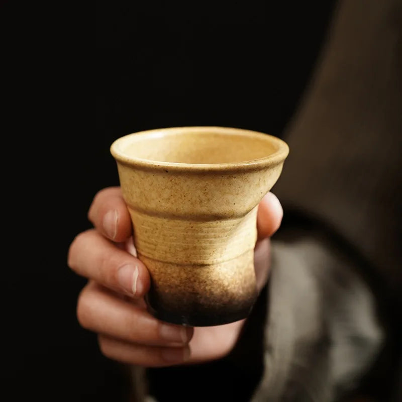 Mini Creative Irregular Coffee Cup - 90/180ml Retro Ceramic