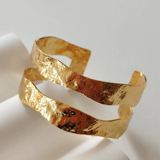 Irregular Hammered Metal Bangle For Women Fashion Jewelry Punk Cuff Bracelets Wholesales Accessories Timeless New Styles 2023443
