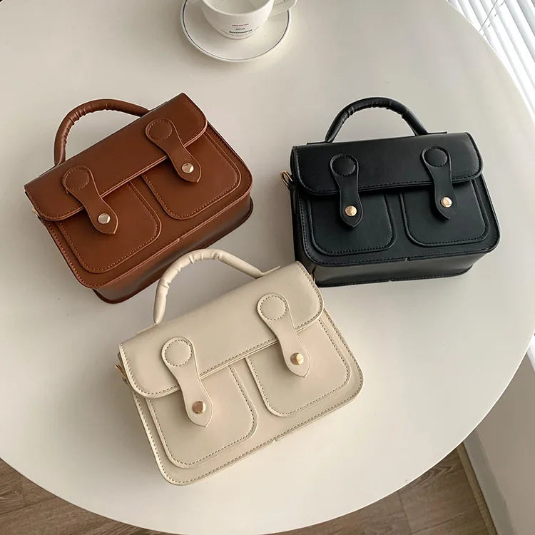 Vintage Women Handbag - Small PU Leather Shoulder Bag