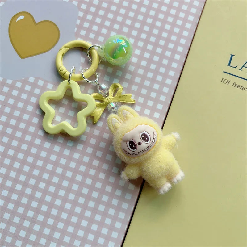 Kawaii Keychain with Bow - Cute Car & Backpack Hanging Charm for Kids