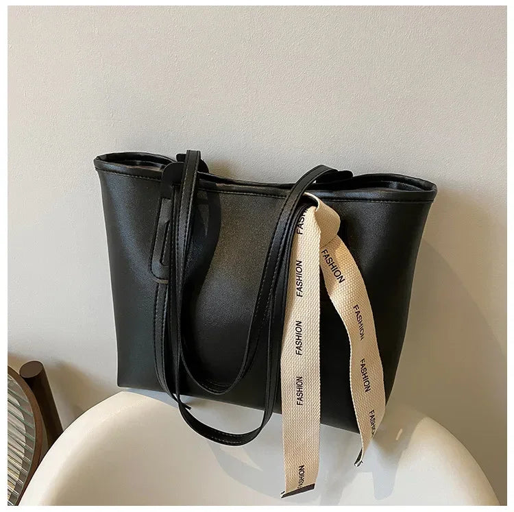 Luxury High Quality Women Handbag Designer Brand Shoulder Bag Large Capacity Solid Color Underarm Bag Lady Reusable Shopping Bag