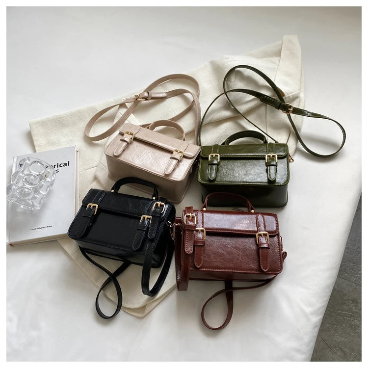 Vintage Women Handbag - Small PU Leather Shoulder Bag