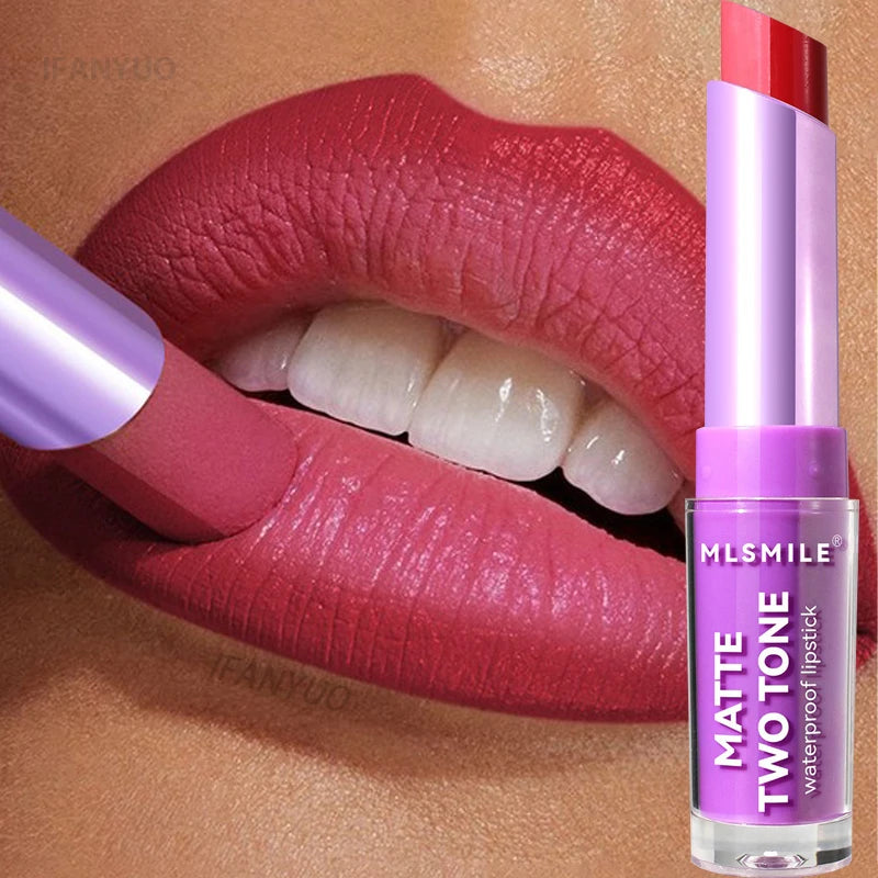 Rose Pink Gradient Lipstick - Waterproof Matte Collection