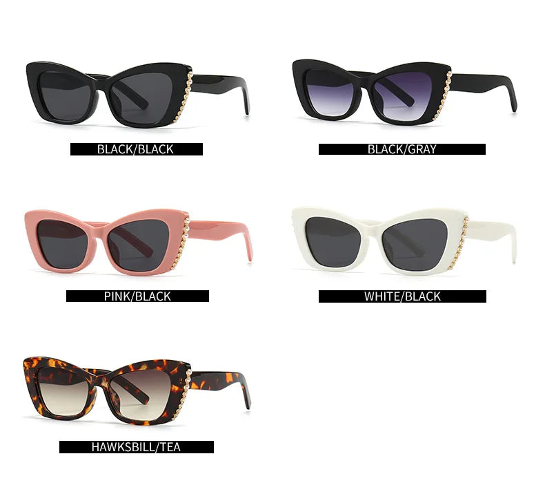 Sexy Ladies Cat Eye Sunglasses Women For Men Trend Luxury Brand Designer Sun Glasses Fashion Vintage Punk Travel Big Shade UV400