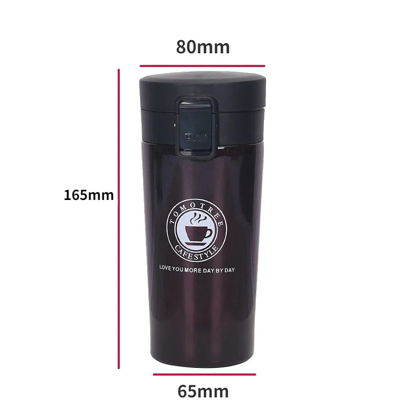 380ML Thermal Mug Double Wall 304 Stainless Steel Coffee Cup Vacuum Flask Thermos Water Bottle Tea Coffee Leak-proof Thermos Mug