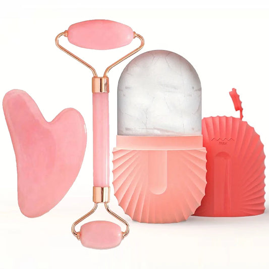1/2/3pcs Ice Face Roller Facial Ice Roller Set,Facial Massage Roller Tool,Silicone Ice Face Roller,Gua Sha Board Skincare Tool
