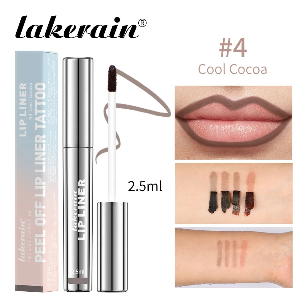 Lakerain Waterproof Lip Liner Tattoo - 4 Colors Matte Long-Lasting