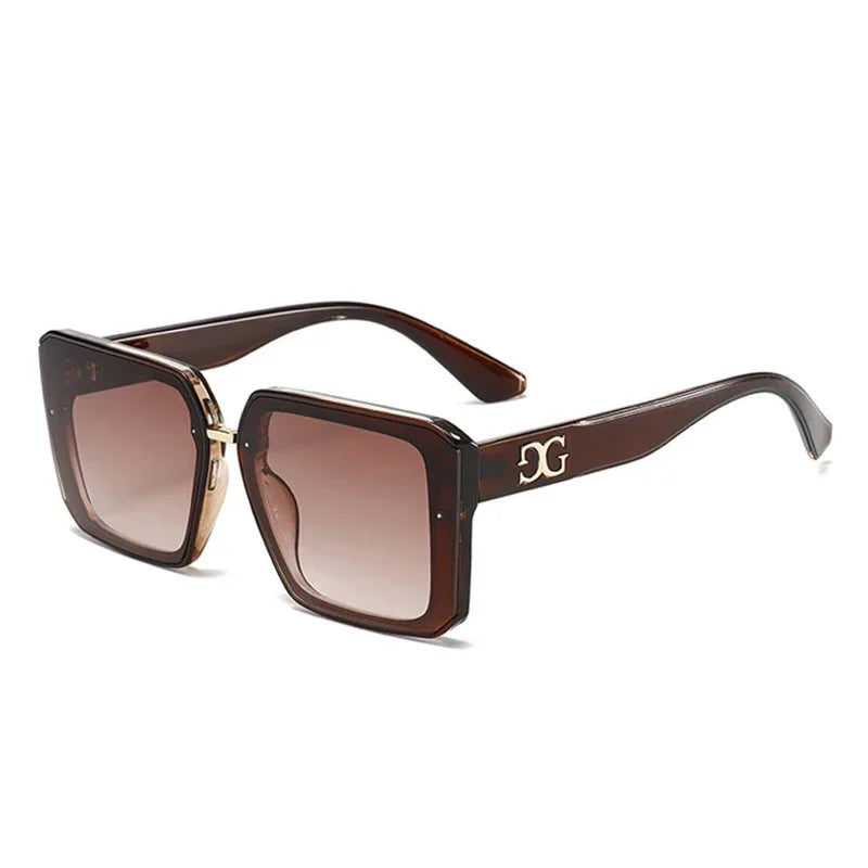 2025 New Fashion Brand Luxury Designer Sunglasses Women Square Letter Vintage Shades Glasses Summer Travel Trendy Sunglasses