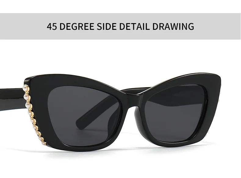 Sexy Ladies Cat Eye Sunglasses Women For Men Trend Luxury Brand Designer Sun Glasses Fashion Vintage Punk Travel Big Shade UV400