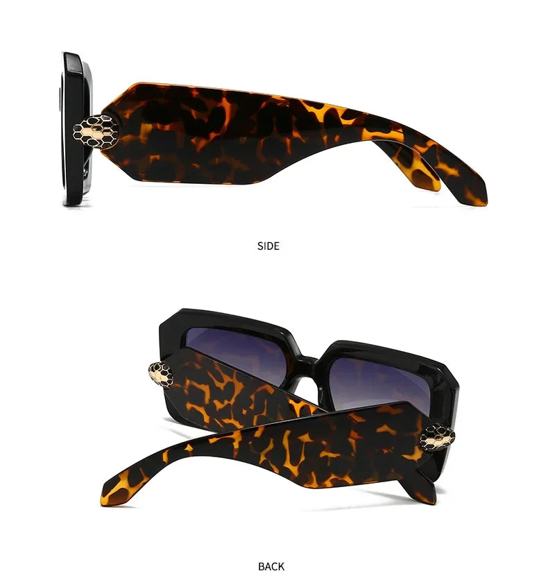 New Oversized Square Sunglasses Women For Female Luxury Brand Designer Vintage Sun Glasses Popular Punk Elegant Sexy Lady Shades