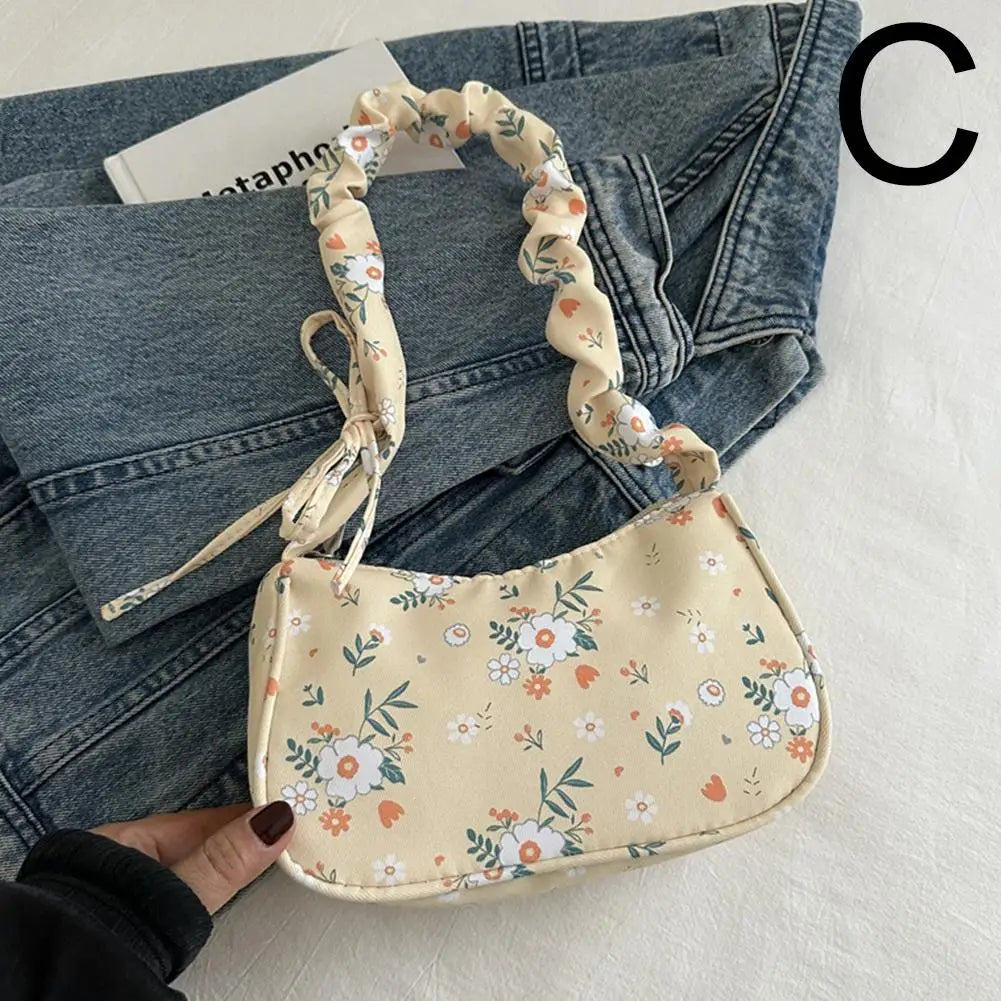 New Sweet Corduroy Tote Bag Trendy Gentle Zipper Underarm Bag Large Capacity Women Girl Y2k Strawberry Shoulder Bag