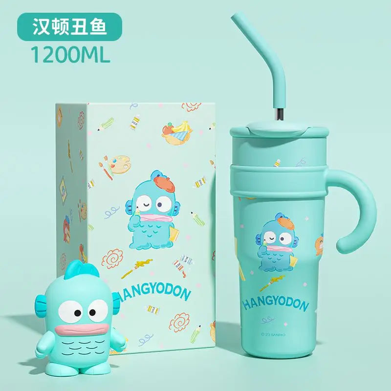 Sanrio Hello Kitty 700/1200ml Stanley Cup Large Capacity Cute Straw Insulated Cup My Melody Cartoon Child Stainless Cup Gift