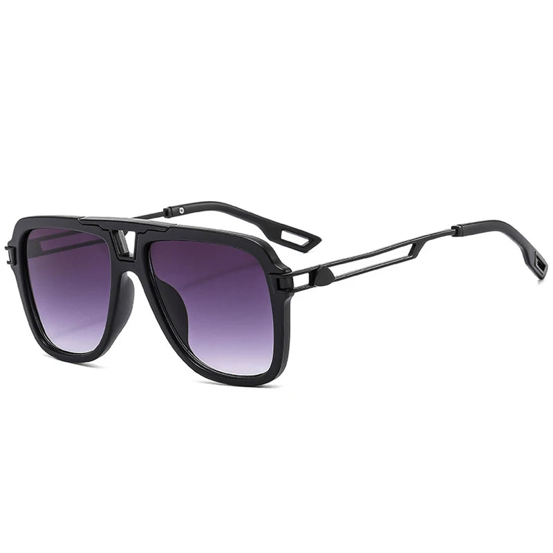 SHAUNA Retro Double Bridges Square Sunglasses Women Fashion Brand Designer Gradient Shades UV400 Men Trending Sun Glasses