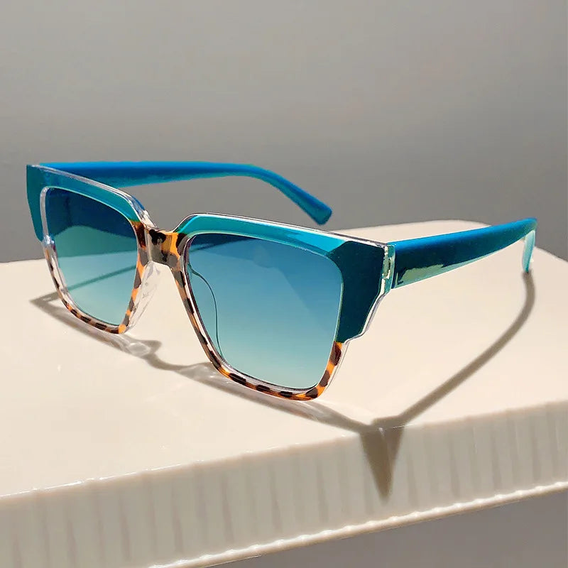 Vintage Candy Color Square Sunglasses Women For Men Trendy Sun Glasses Punk Luxury Brand Designer Popular Travel Shades UV400
