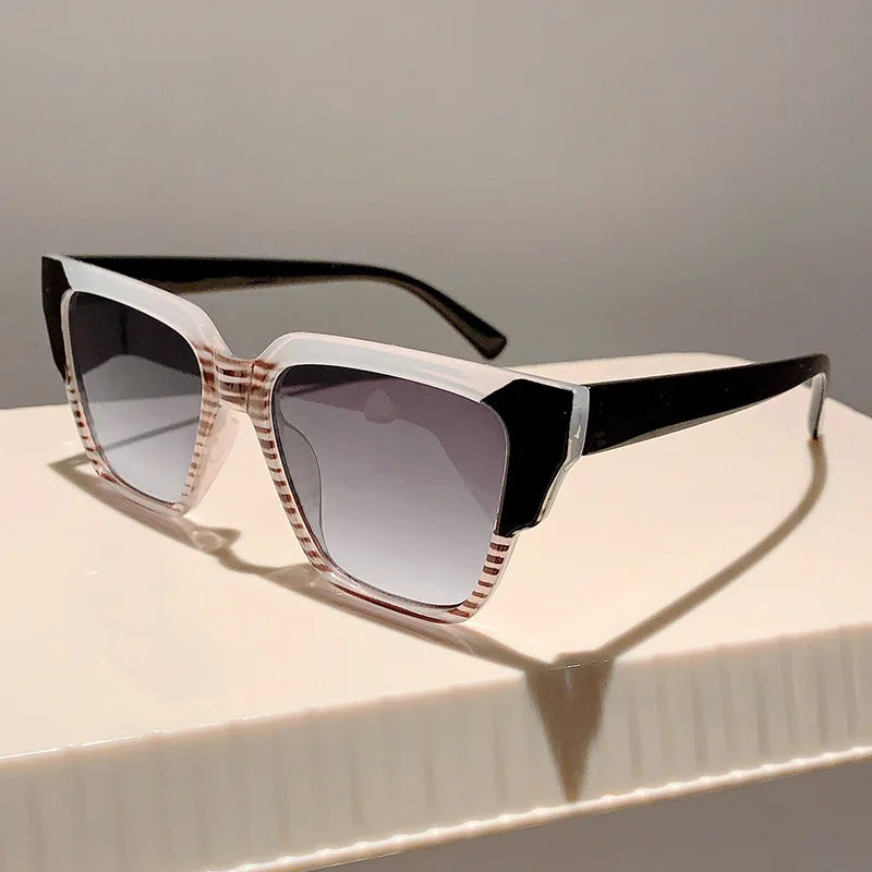 Vintage Candy Color Square Sunglasses Women For Men Trendy Sun Glasses Punk Luxury Brand Designer Popular Travel Shades UV400