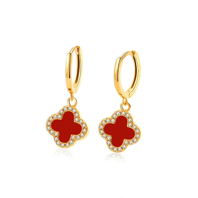 Necklaces, simple and high-end, clover necklaces, earrings, necklace sets, jewelry wholesale
