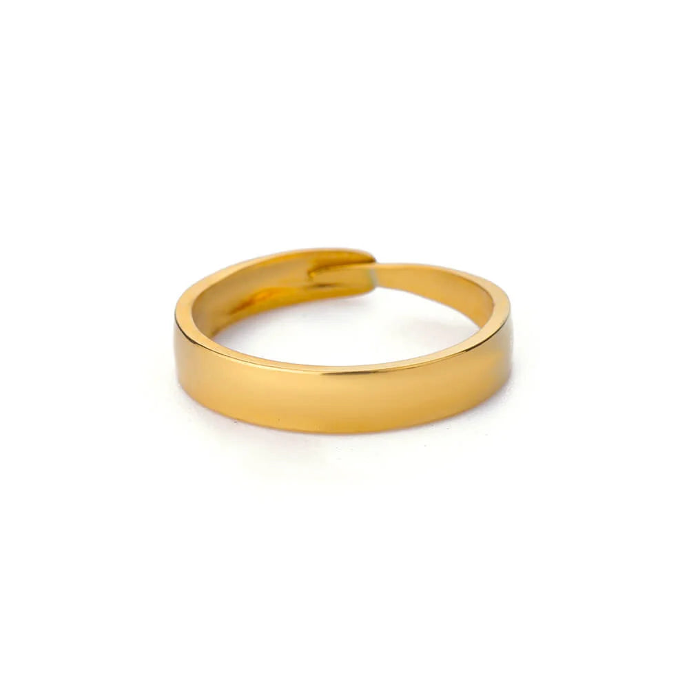 Stainless Steel Zircon Ring - Adjustable Evil Eye Geometric Design