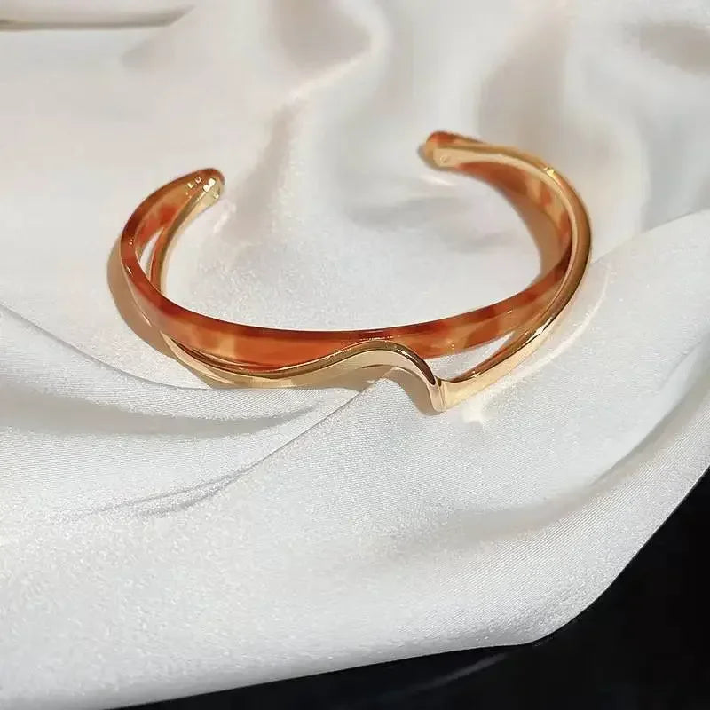 Stainless Steel Fritillaria Roman Round Light Luxury Plate Elegant Charming Golden Gril Fashion Bracelet Evening Jewelry Gift