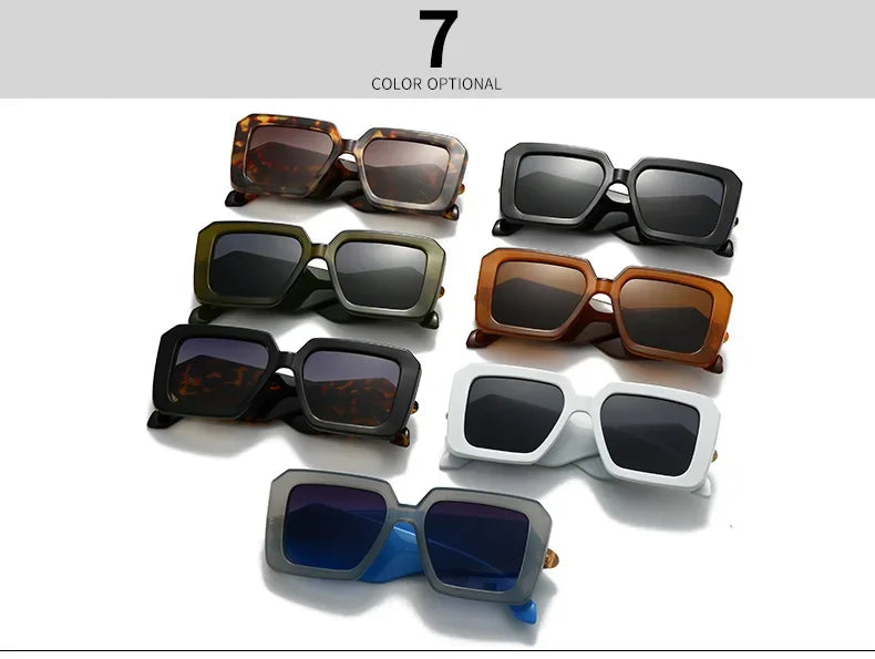 New Oversized Square Sunglasses Women For Female Luxury Brand Designer Vintage Sun Glasses Popular Punk Elegant Sexy Lady Shades