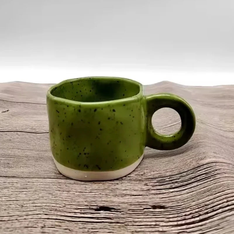 280ml Ceramic Ring Handle Mug - Modern Print Coffee Cup