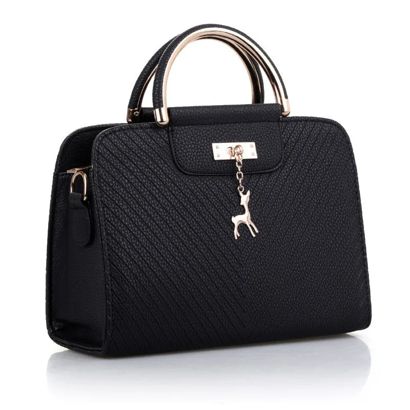 Korean Fashion Leather Handbag 2025 - Small Square Crossbody Bag
